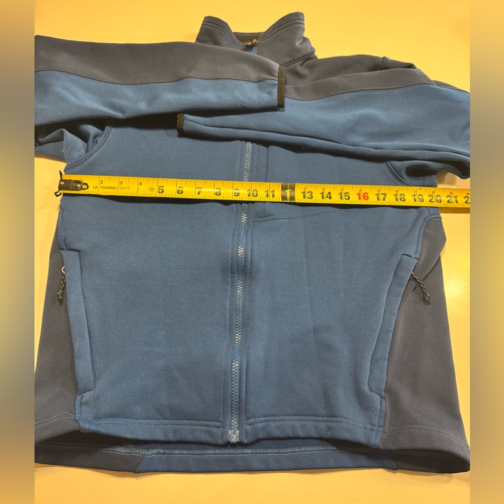 The North Face Jacket Mens Medium Blue TKA Stretch Full Zip Soft-shell Fleece - Picture 8 of 10